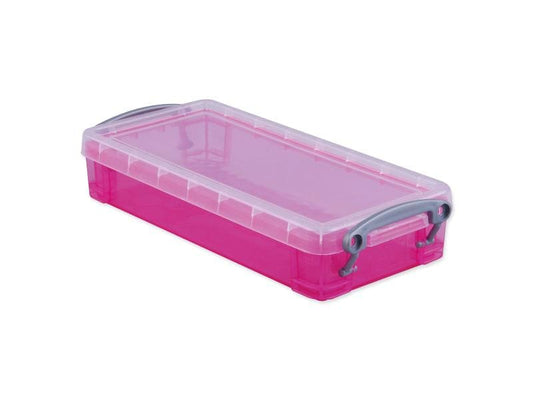 Really Useful Box Boîte de rangement 0,55 litre, Rose/Transparent