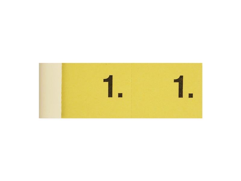 Simplex Fiche de bloc-notes Blocs vestiaires 1-100, Jaune