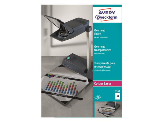 Avery Zweckform Feuille de rétroprojection A4, 50 Pièce/s, Transparent