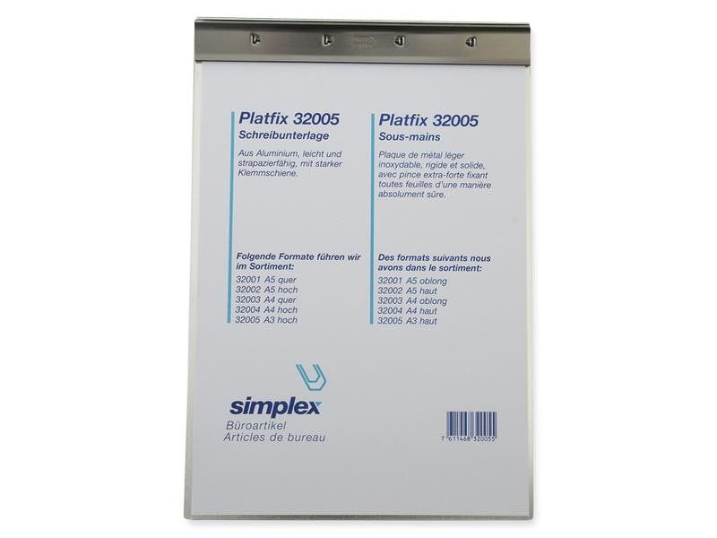 Simplex Porte-documents Platfix A3 vertical Noir
