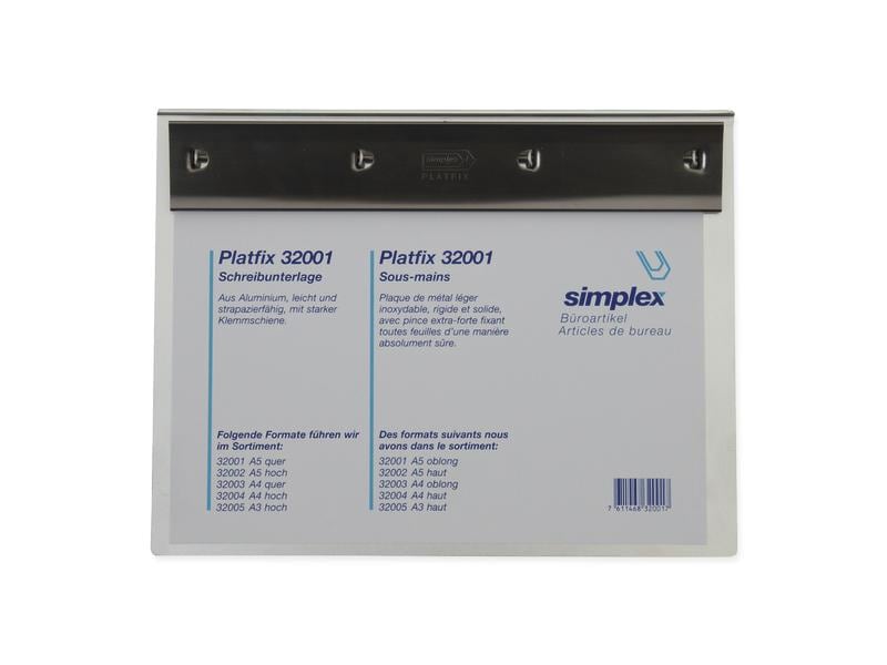 Simplex Porte-documents Platfix A5 horizontal Noir