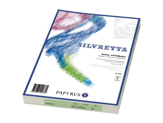 Papyrus Papier à dessin Silvretta A3, 160 gm², 100 feuilles