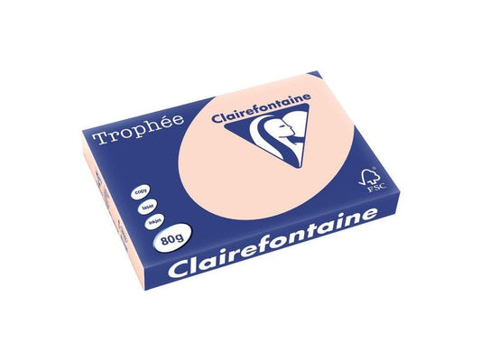 Clairefontaine Papier pour photocopie Trophée Colored Copy FSC A3, Saumon, 80 g/m²