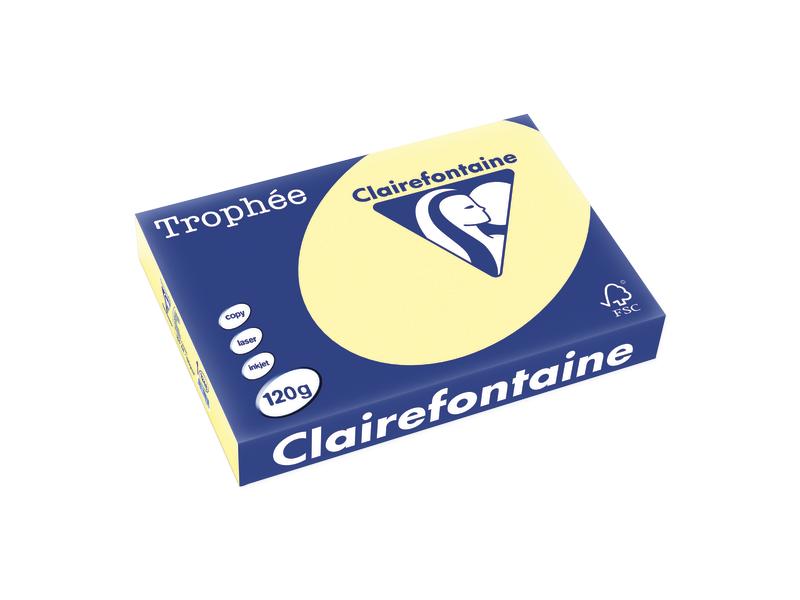 Clairefontaine Papier pour photocopie TrophéeColoredCopy FSC A4, Jaune,120 g/m²