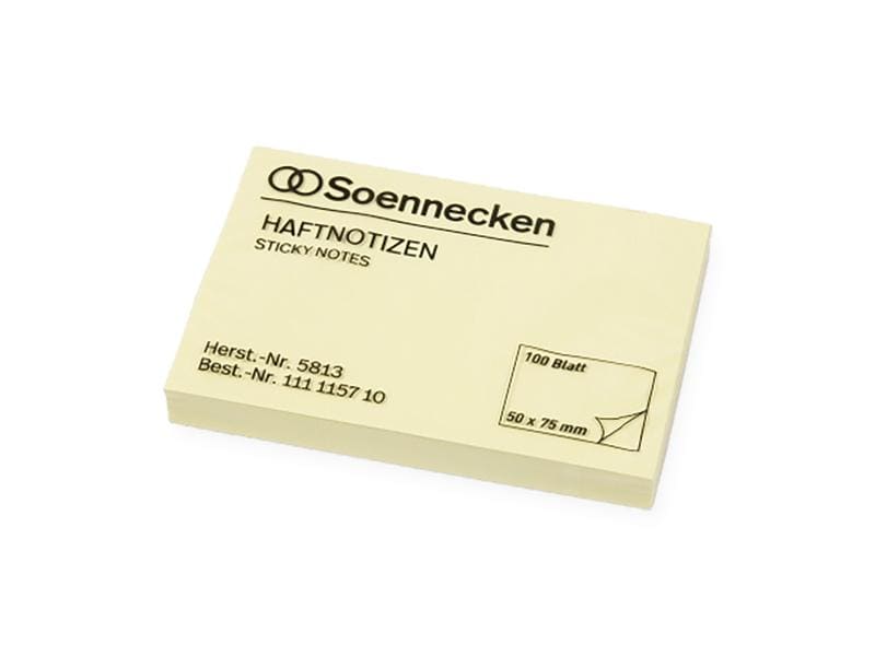 Soennecken Fiche de bloc-notes 7.5 x 5 cm, 12 pièces à 100 feuilles, jaune