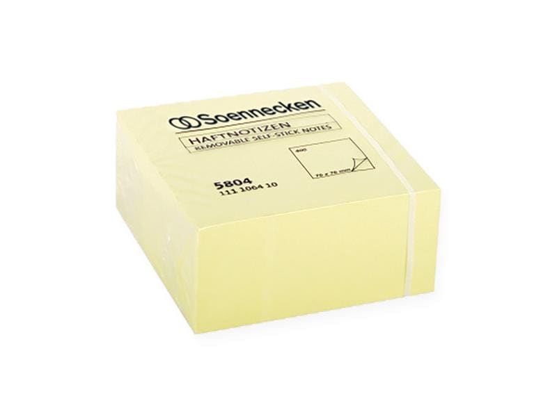 Soennecken Fiche de bloc-notes 7.5 x 7.5 cm, 400 feuilles, jaune