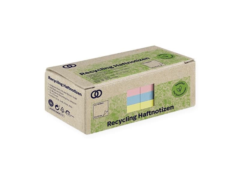 Soennecken Fiche de bloc-notes oeco Recycling, 7.5 x 7.5 cm, 12 pièces