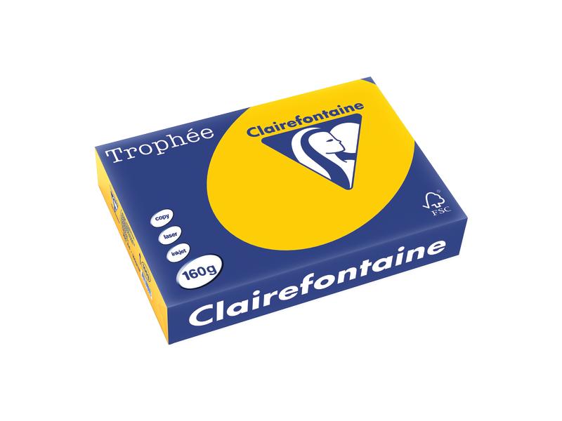 Clairefontaine Papier pour photocopie Trophée Colored Copy FSC A4, Jaune, 160 g/m²