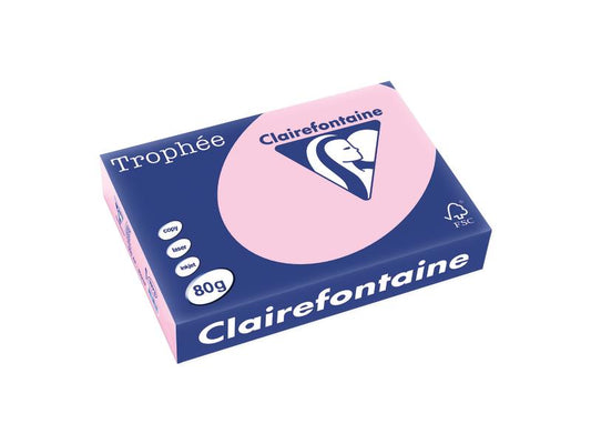 Clairefontaine Papier pour photocopie Trophée Colored Copy FSC A4, Rose, 80 g/m²