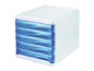 Helit Boîte à tiroirs Colours 5 tiroirs, Blanc/Bleu