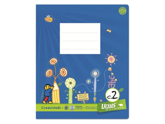 Formati C.2 19.5 x 24 cm quart, À lignes, Bleu