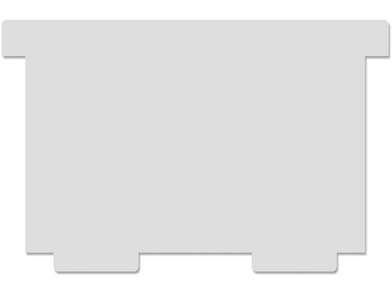 Styro Boîte à fiches Plaques pivotantes A7 horizontal, Gris, 2 pièces
