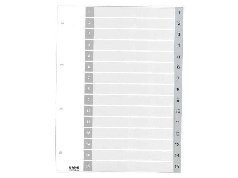 HWB Registre A4, PP 1-15