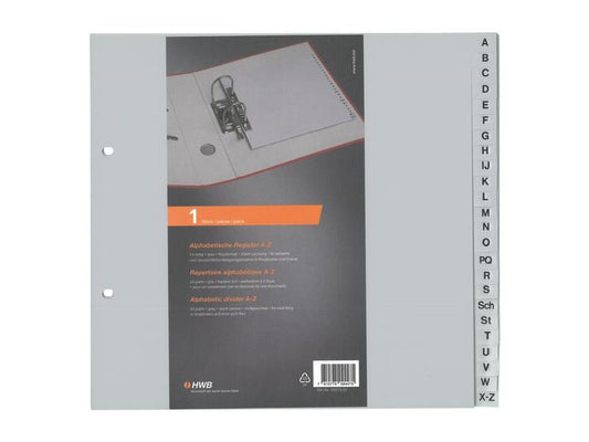 HWB Registre A4, A-Z