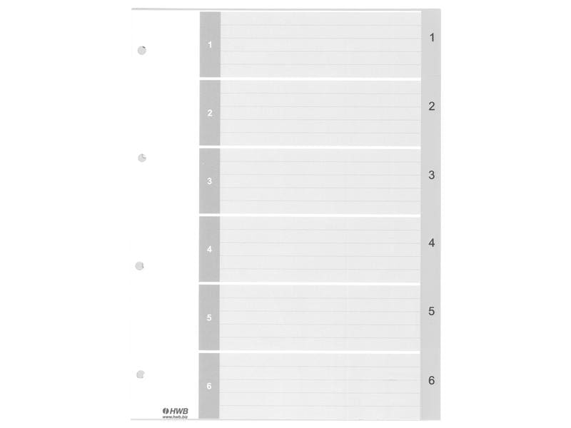 HWB Registre A4, PP 1-6
