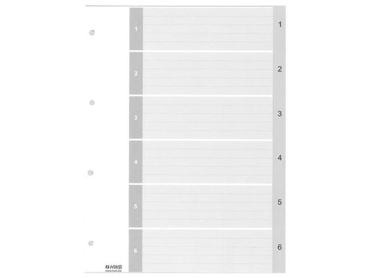 HWB Registre A4, PP 1-6