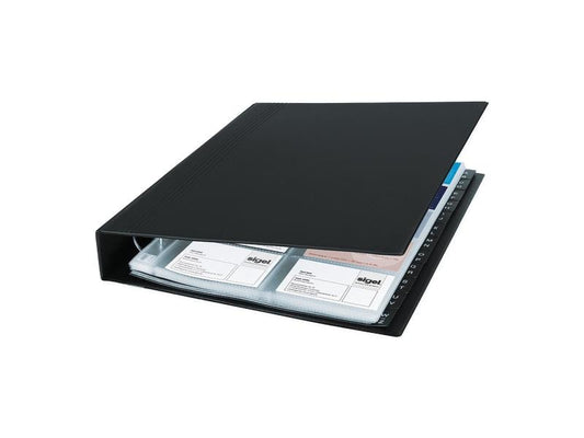 Sigel Classeur de cartes de visite , -dossiers 2 rangées, Noir