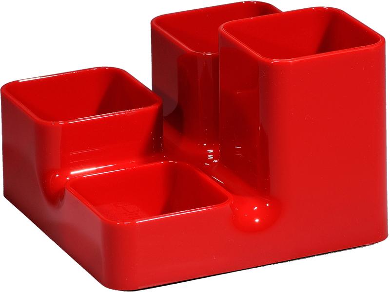 Arlac Pot à crayons Uni Rouge