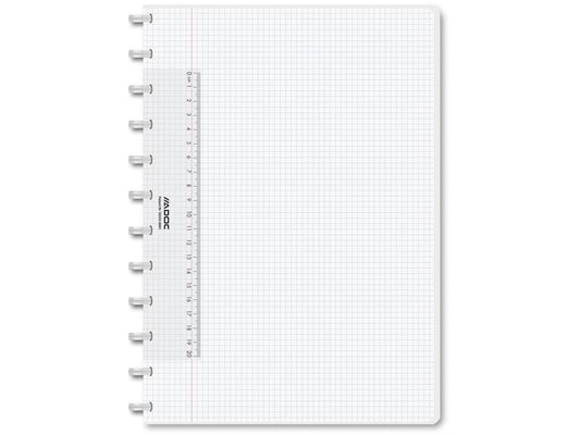 Adoc Carnet de notes Pap-Ex Colorline A4, quadrillé, Transparent