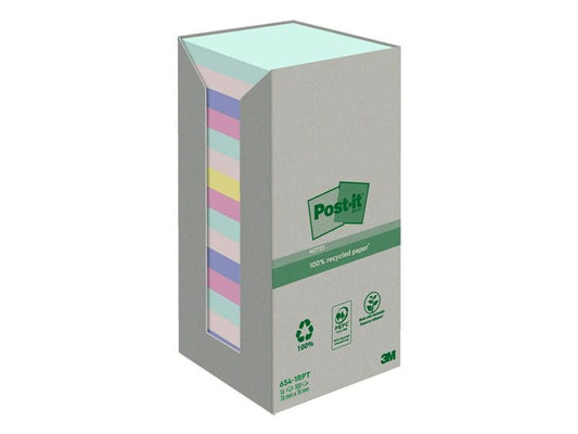Post-it Fiche de bloc-notes Recycling Notes 7.6 x 7.6 cm, 16 blocs