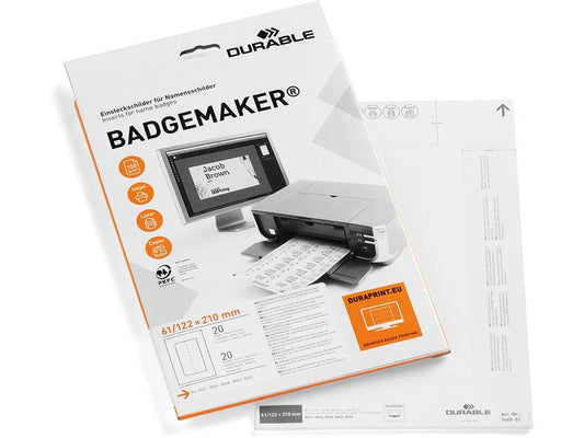 DURABLE Étiquettes porte-noms 61 x 210 mm, 20 pièces