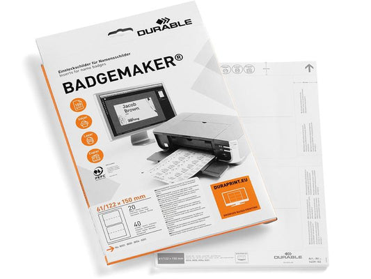 DURABLE Étiquettes porte-noms 61 x 150 mm, 40 pièces