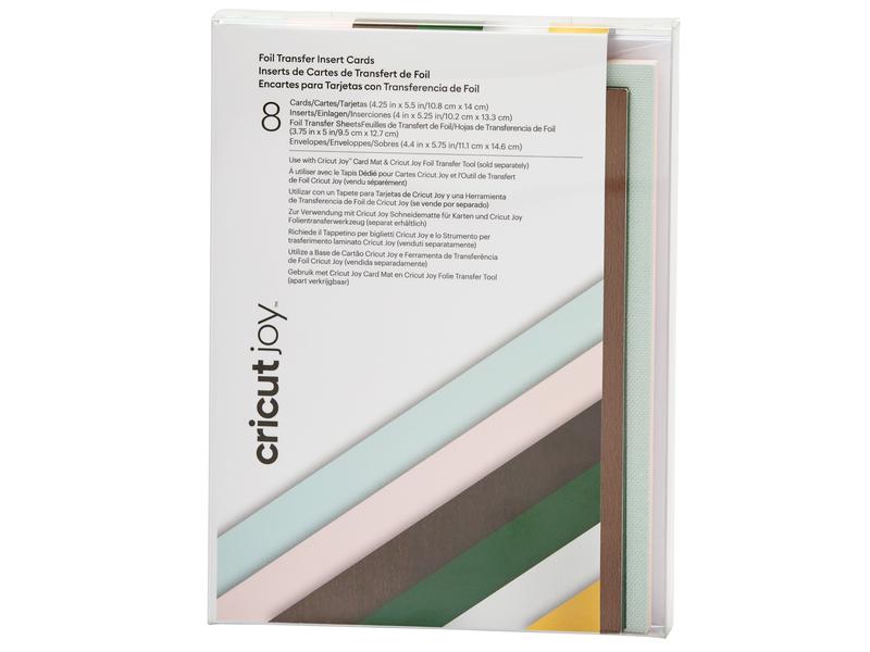 Cricut Carte vierge Joy 10.8 x 14 cm Transfert, bleu/rose, 8 pièces