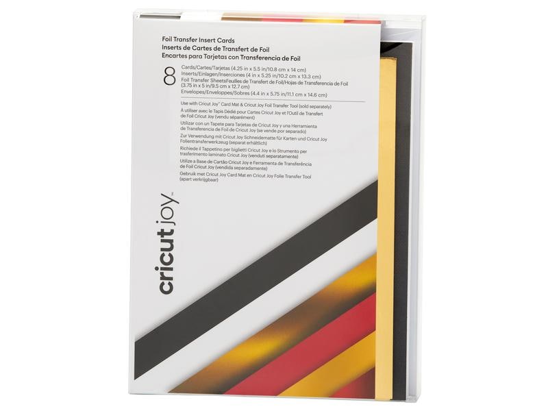 Cricut Carte vierge Joy 10.8 x 14 cm Transfert, noir/blanc