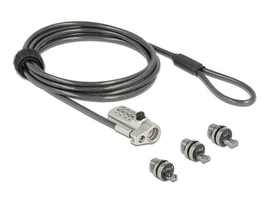 Navilock Serrures de sécurité avec 3 têtes de verrouillage, verrou à combinaison