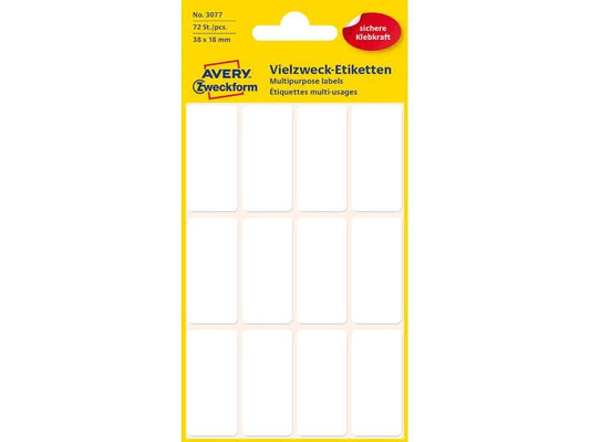 Avery Zweckform Étiquettes multi-usage 38 x 18 mm, 6 feuille