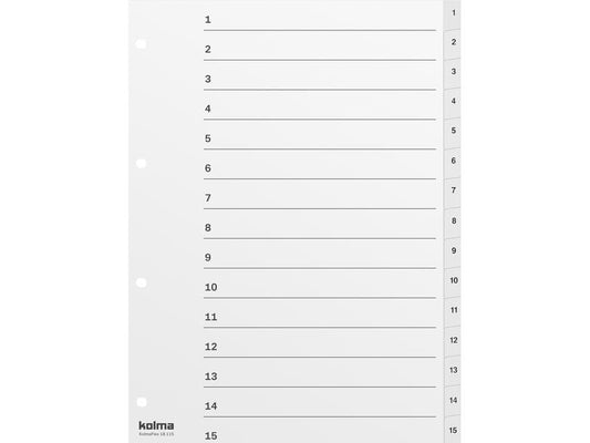 Kolma Registre A4 Haute, PP 1-15