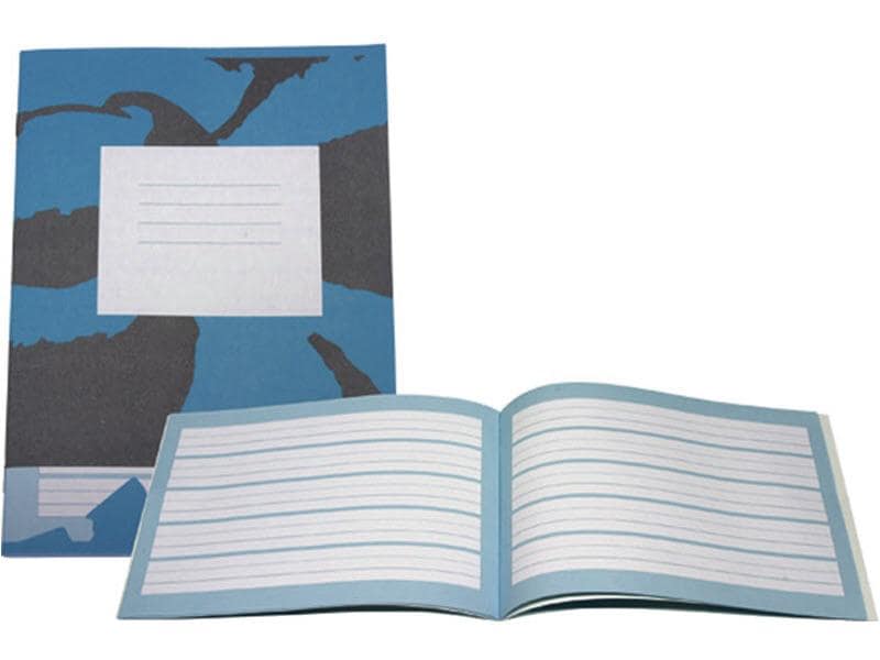 ingold-biwa Cahier d'école B5, À lignes, Bleu, 25 pièces