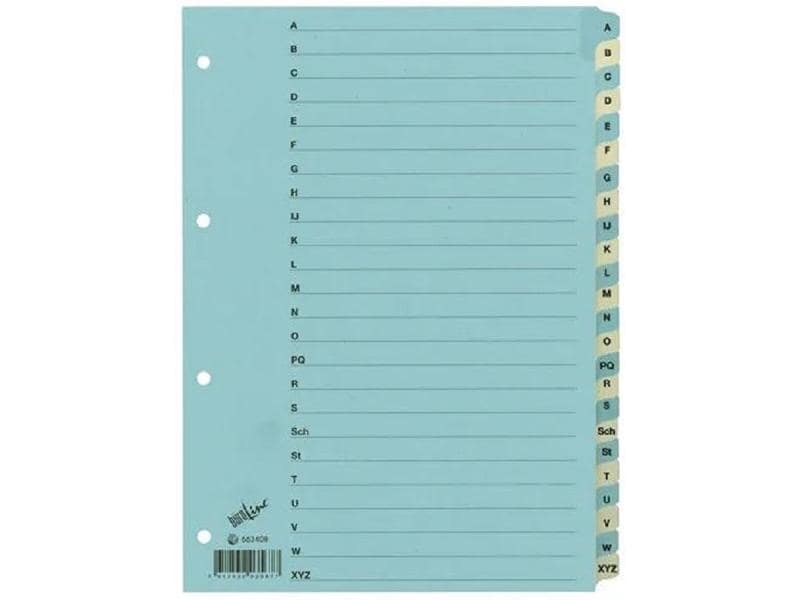 Büroline Registre A4, 1 rangée, A – Z renforcé Bleu/Beige