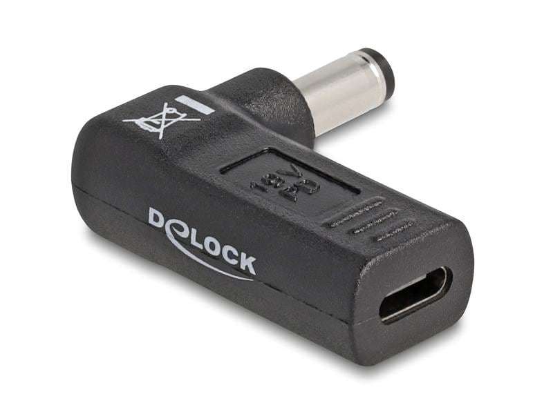 Delock Adaptateur USB-C vers 5.5 x 2.1 mm angulé à 90°