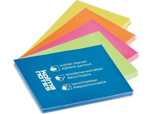 Kolma Fiche de bloc-notes A6 Multicolore, 100 feuilles