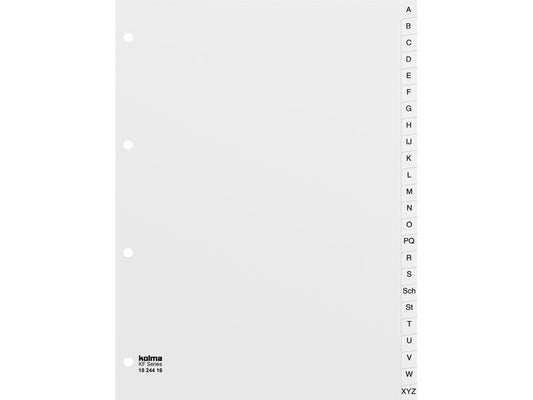 Kolma Registre A4 Blanc, A-Z, entièrement couvrant