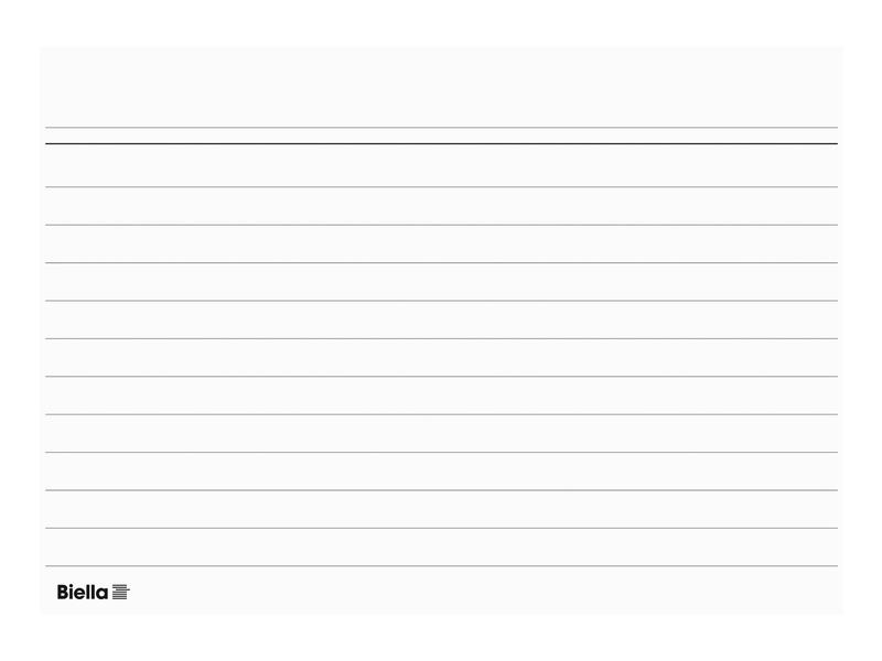 Biella Fiches A5 100 pièces, lignées