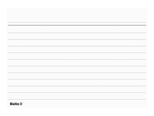 Biella Fiches A5 100 pièces, lignées