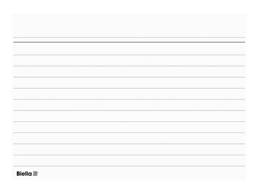 Biella Fiches A6 100 pièces, lignées