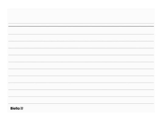 Biella Fiches A7 100 pièces, lignées