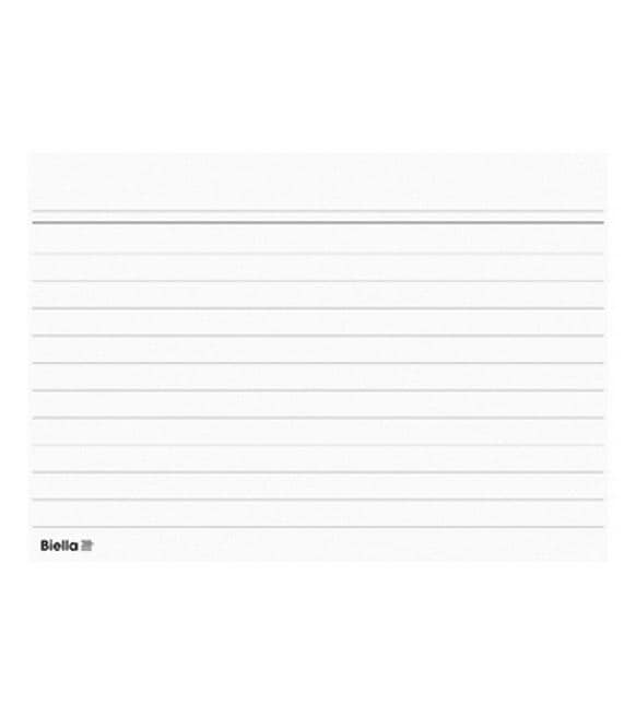 Biella Fiches A8 200 pièces, lignées