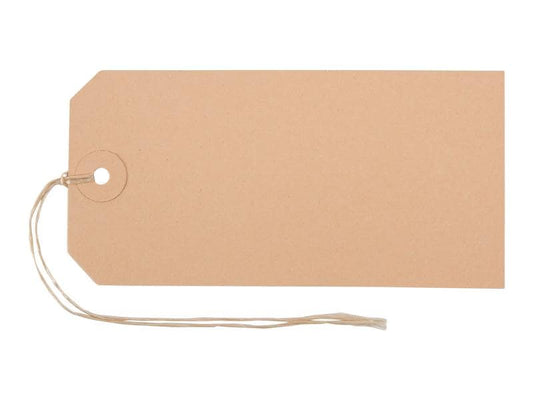 Biella Étiquette de prix 6.5 x 13 cm, Brun, 50 pièces