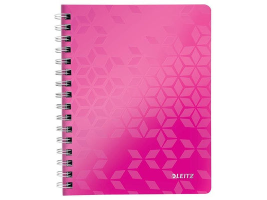 Leitz Carnet de notes WOW College A5, À carreaux, Rose