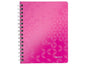 Leitz Carnet de notes WOW College A5, À carreaux, Rose