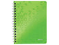 Leitz Carnet de notes WOW College A5, À carreaux, Vert