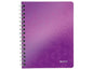 Leitz Carnet de notes WOW College A5, À carreaux, Violet