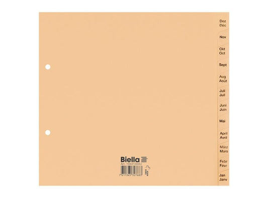 Biella Registre Couverture partielle, A4, Jan-Dec