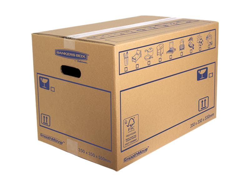 Fellowes Carton de déménagement Smoothmove Standard 350 x 350 x 550 mm 10 pièces