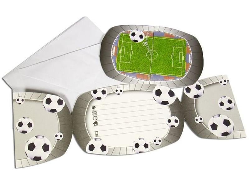 Folat Carte d’invitation Football 17 x 17 cm, 8 pièces