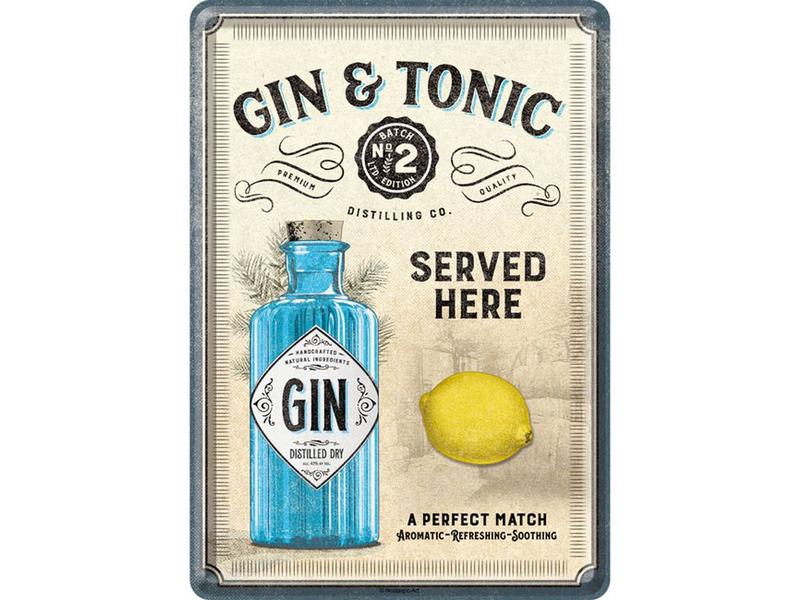 Nostalgic Art Carte postale Gin & Tonic 14 x 10 cm